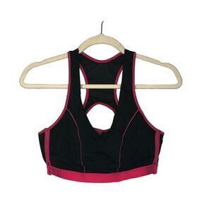 Marika Miracles Womens Sport Performance Seamless Sports Bra Black Pink Size 16